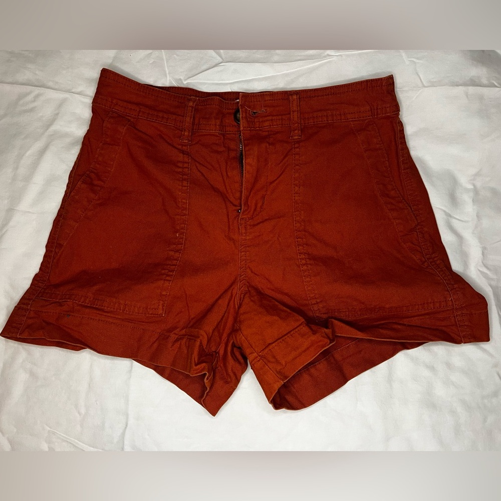 a new day Women's High Waist Cargo Shorts Orange